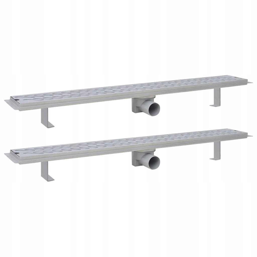 Sprchový žľab - Oceľový lineárny odtokový žľab 2ks 930x140mm