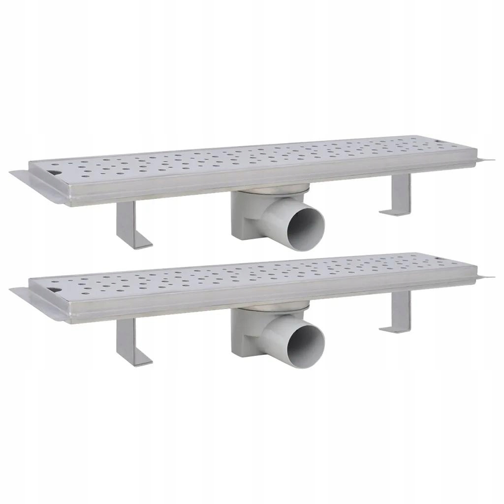 Sprchový žľab - Oceľový lineárny odtokový žľab 2ks 530x140mm