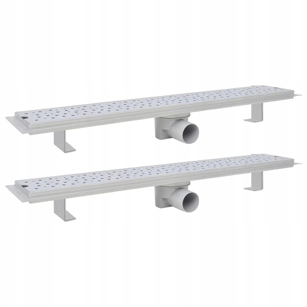 Sprchový žľab - Oceľový lineárny odtokový žľab 2ks 730x140mm