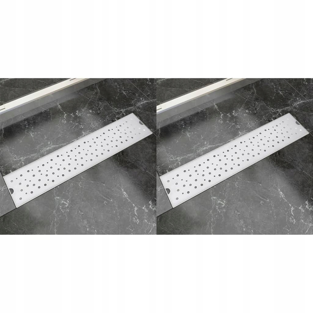 Sprchový žľab - vidaXL Lineárna sprchová odtoková oceľ