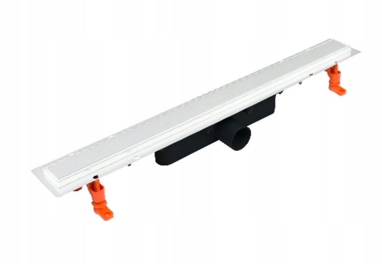 Sprchový žľab - LINEÁRNY VYPÚŠŤAJTE BIELU 70CM OCEĽ, OBOUSTRANNÝ Mriežku