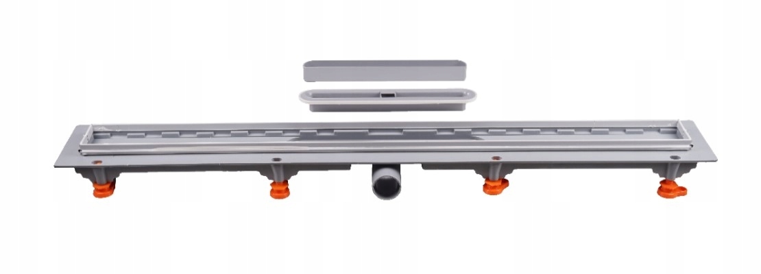 Sprchový žľab - LINEÁRNY ODTOK 65CM NÍZKY 48MM S OCELOVÝM MODELOVÝM ROŠTOM