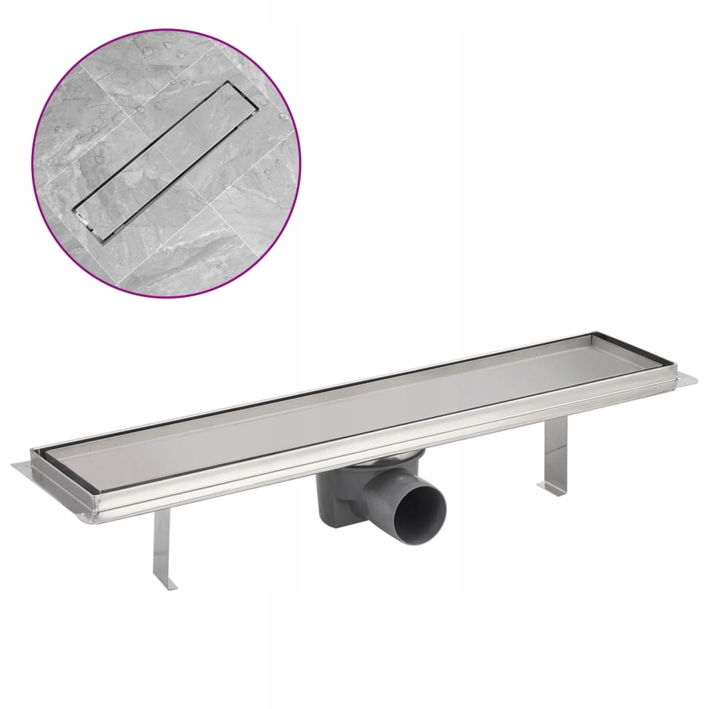 Sprchový žľab - Lineárny odtok / odtok sprchy 530x140 mm, oceľ