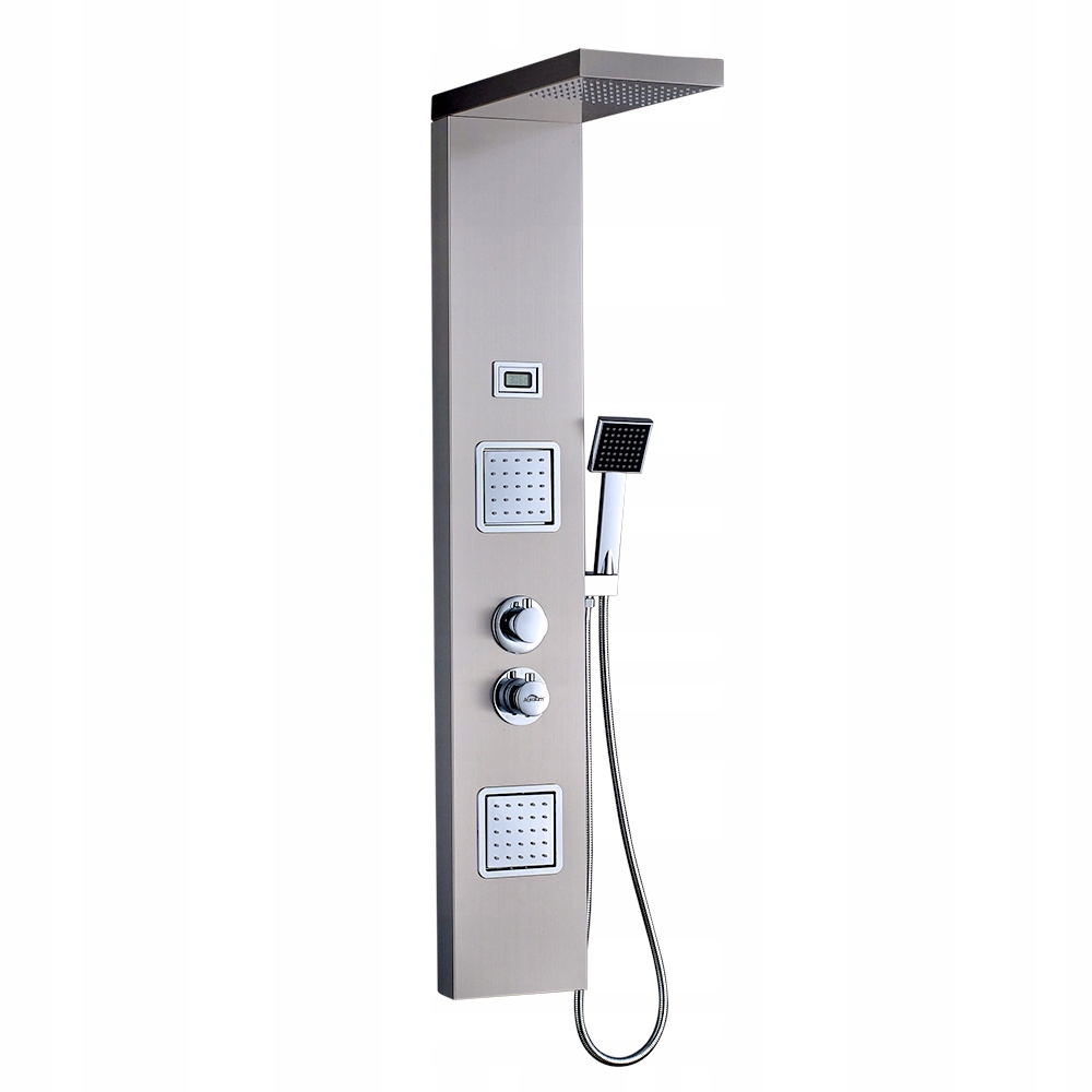 Sprchový panel - Termostatický sprchový panel z nehrdzavejúcej ocele HYDROMASÁŽ