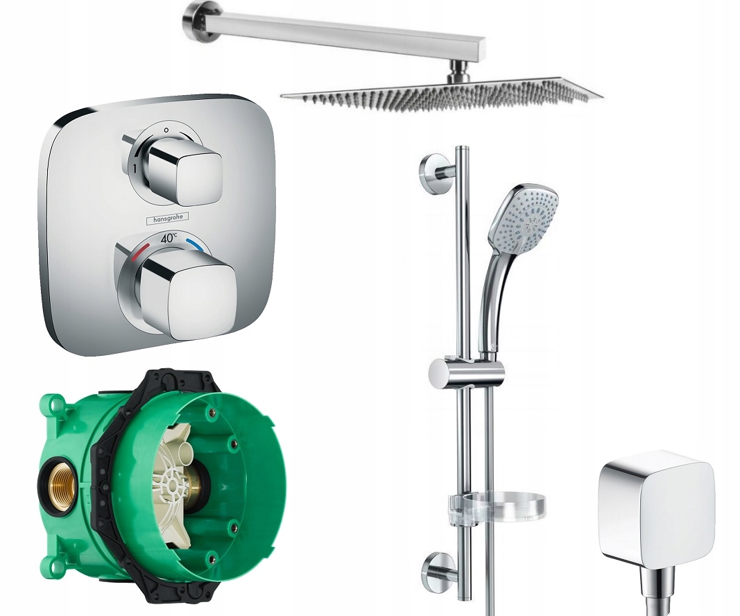 Sprchový panel - Podomietková sada faucetového termostatu HANSGROHE + 30