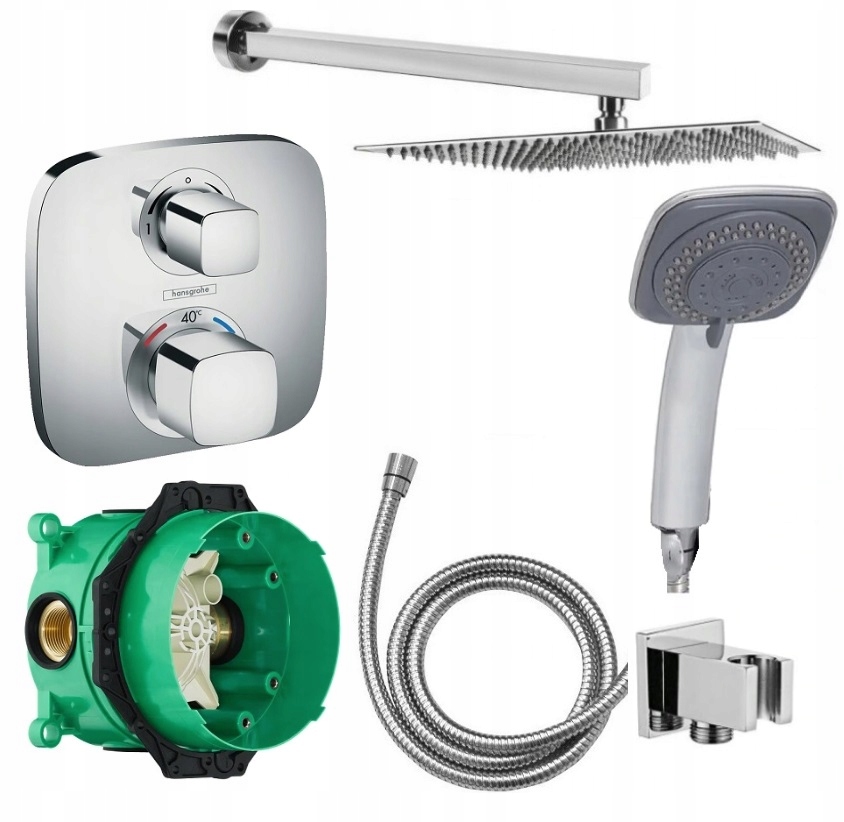 Sprchový panel - Podomietková sada HANSGROHE + termostatická batéria