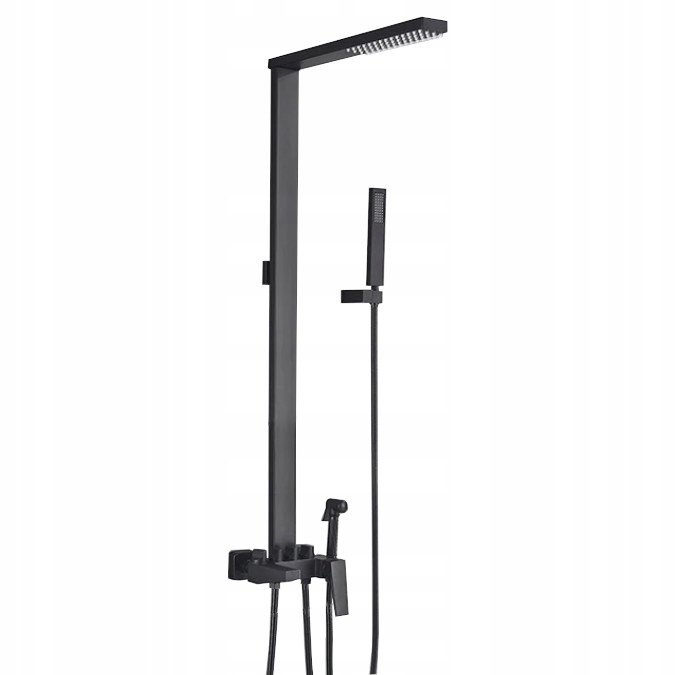 Sprchový panel - SPRCHOVÁ SADA SPRCHA ČIERNY MAT S.BIDET