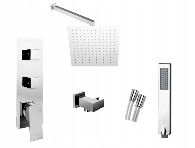 Sprchový panel -  CORSAN CMZ009 CHROMOVÁ KONCEPTOVANÁ SPRCHOVÁ SÚPRAVA