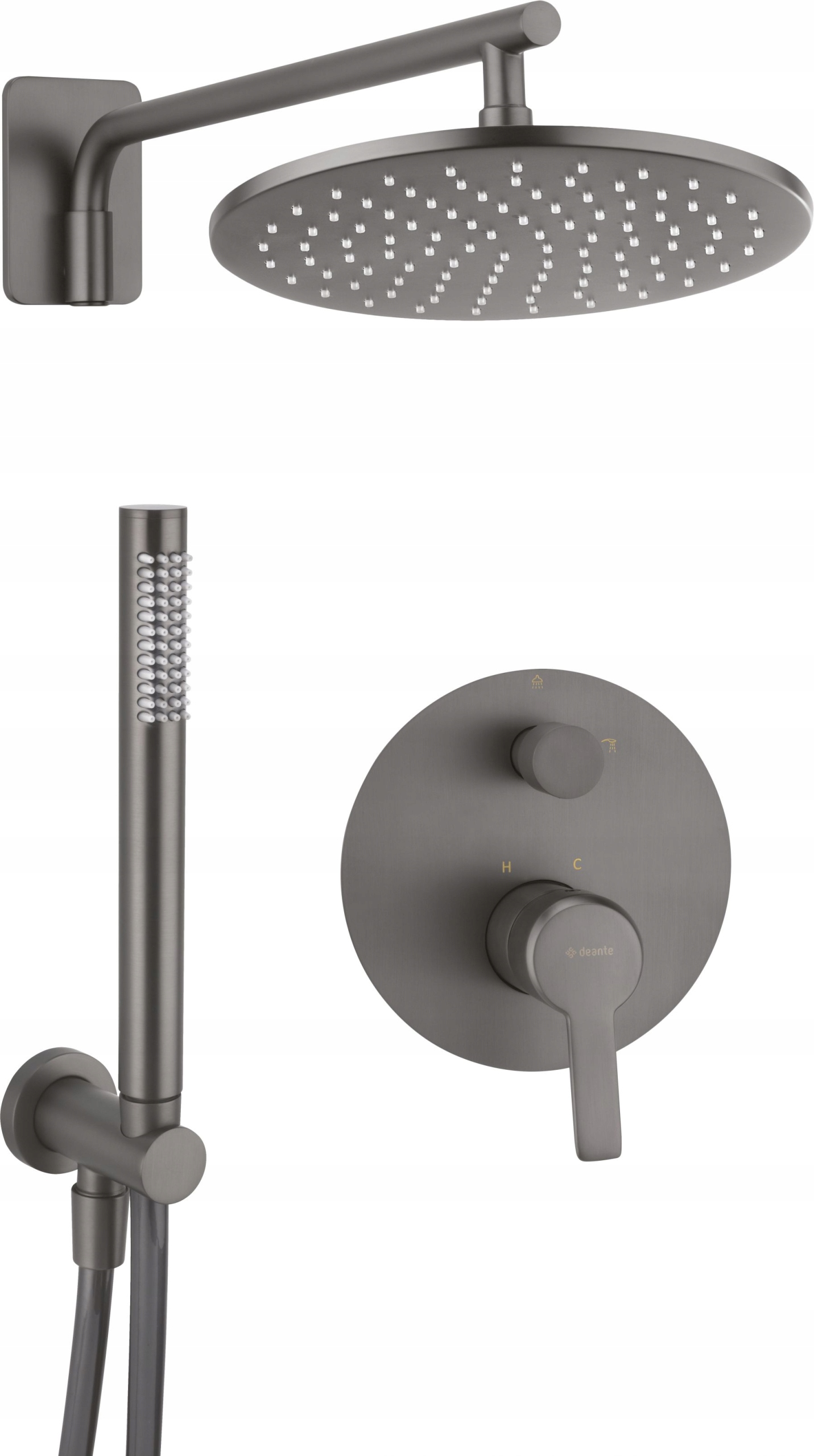 Sprchový panel - DEANTE ARNIKA TITANIUM NAC D9QP FLUSH SET