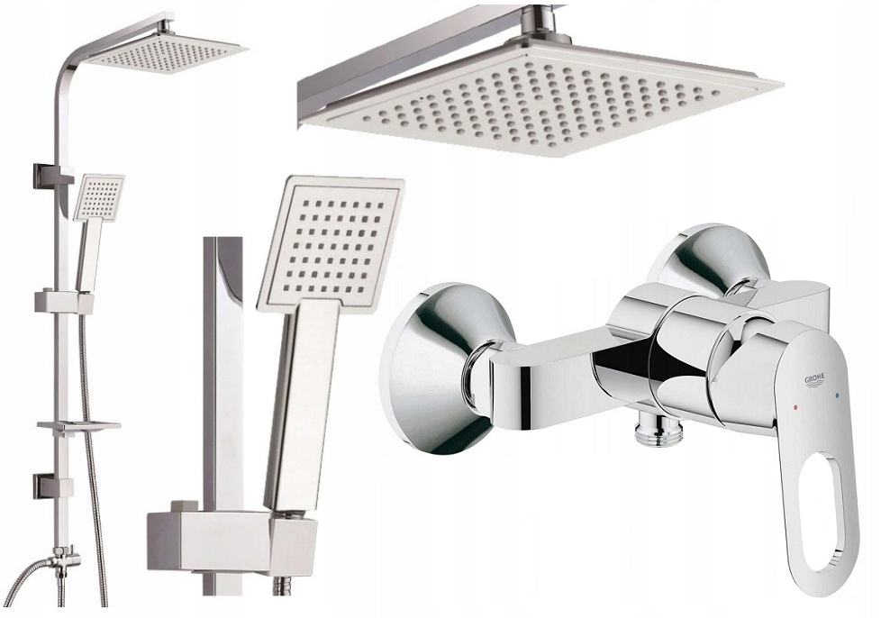Sprchový panel - SADA SPRCHA + sprchová batéria GROHE