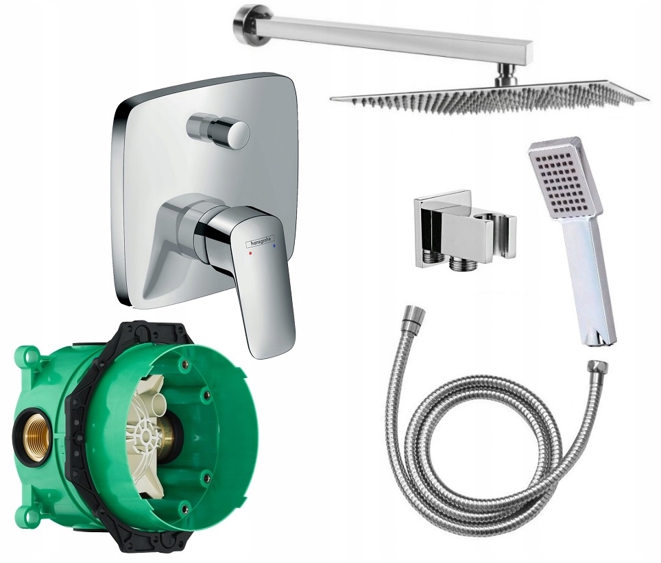 Sprchový panel - Podomietková sada 30 cm + s kohútikom Logis HANSGROHE