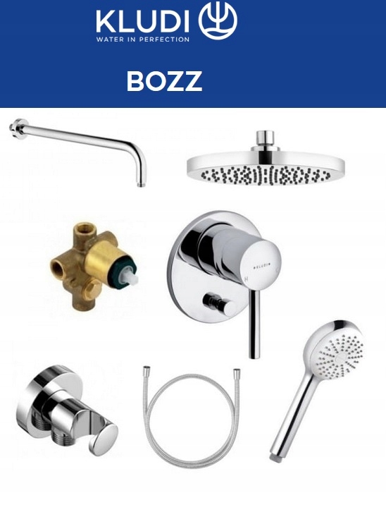 Sprchový panel - Kludi Bozz 7v1 sprchová sada 386300576 chróm