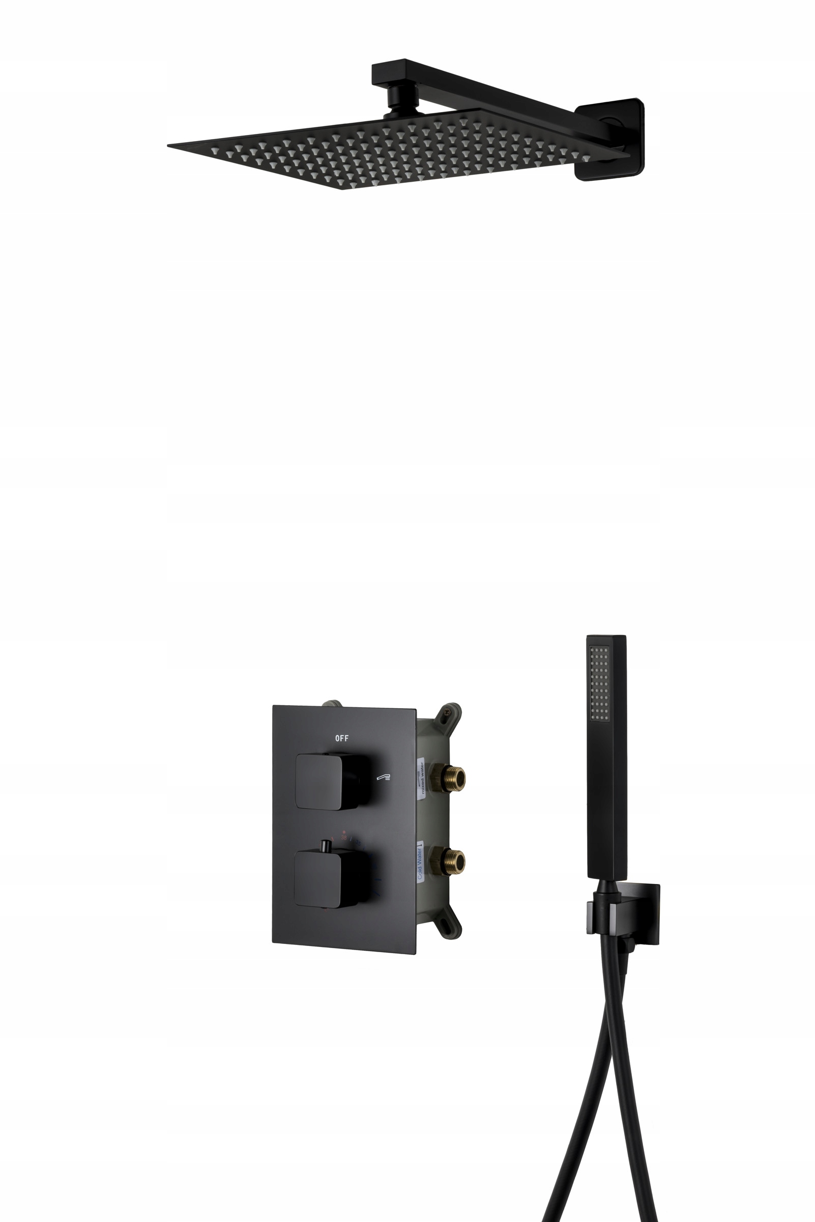 Sprchový panel - KONCEPTOVANÁ ČIERNA TERMOSTATOVÁ SPRCHA