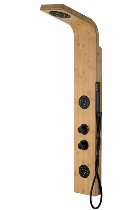 Sprchový panel - KORSKÝ BALI B231 ČERNÝ DREVENÝ TERMOSTAT