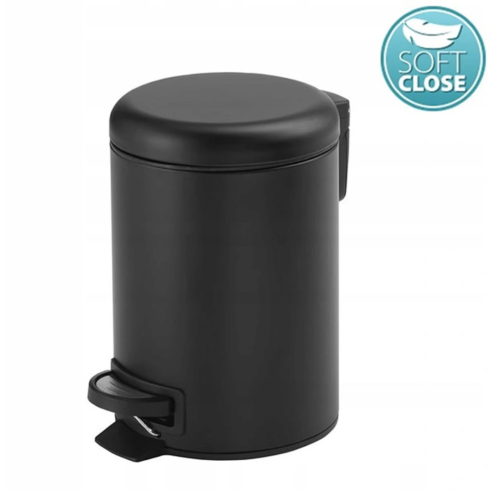 Kúpeľňový odpadkový kôš Gedy black mat 5L