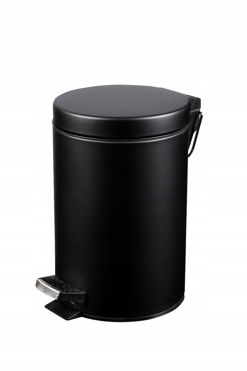 Odpadkový kôš do kúpeľne 20L, matný čierny, oceľ