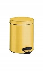 Oceľový odpadkový kôš Meliconi NEW LINE 5 L žltý