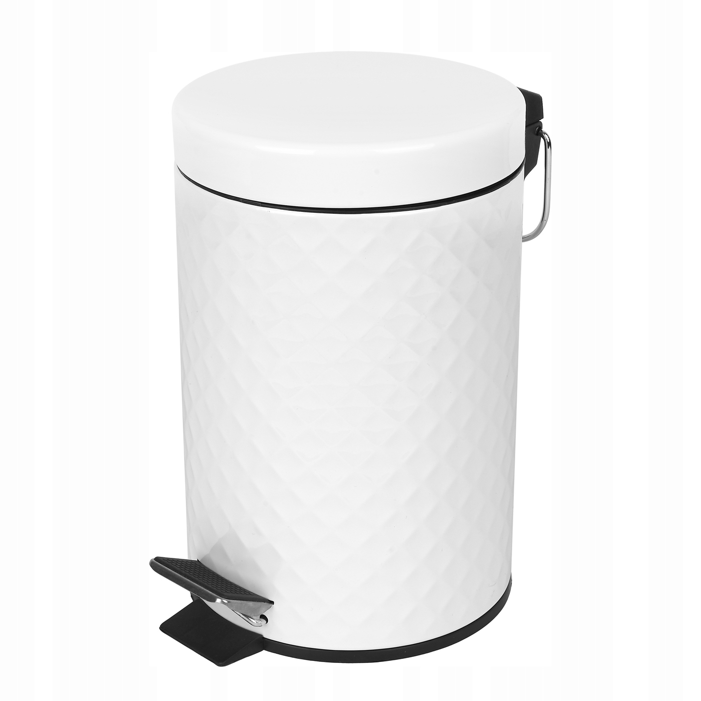 Odpadkový kôš s pedálom Geometric 3 l biely