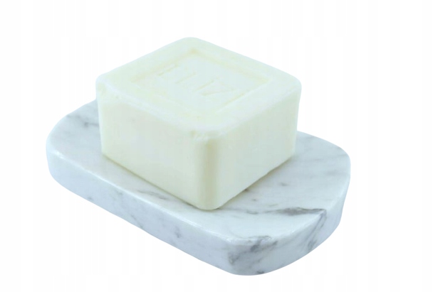 Mydlenička -  Mramorová miska na mydlo z kameňa Bianco Carrara 13x8cm