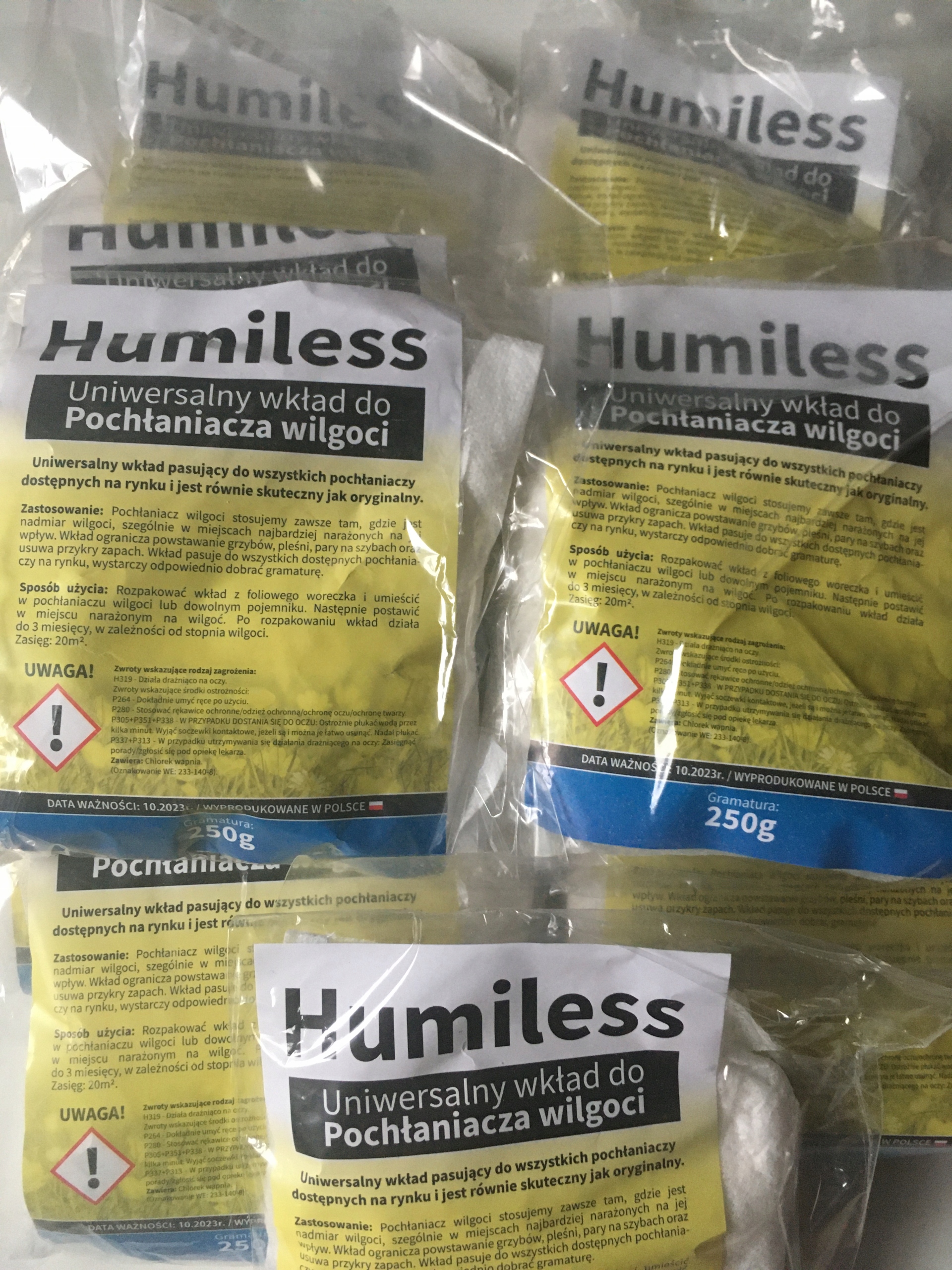 Odvlhčovač vzduchu - Vymeniteľné náplne absorbéra vlhkosti 250g x 22 ks