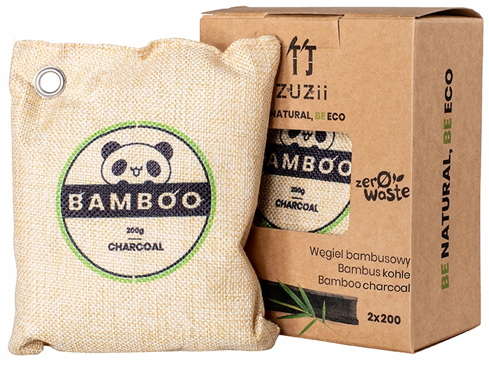 Odvlhčovač vzduchu - Aktívne bambusové uhlie ZUZii 2 x 200 g