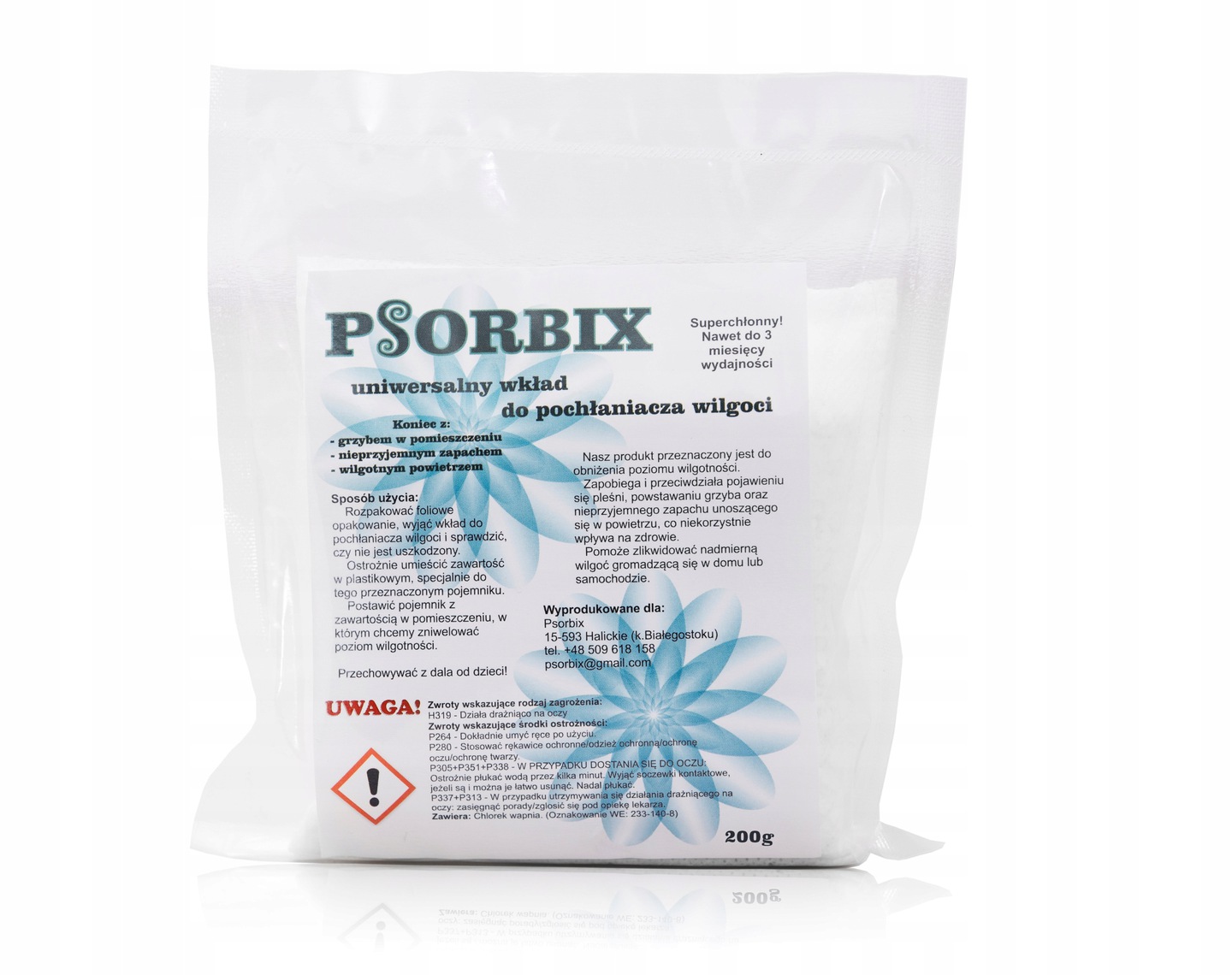 Odvlhčovač vzduchu - Náplň absorbéra vlhkosti 200g x 40 ks