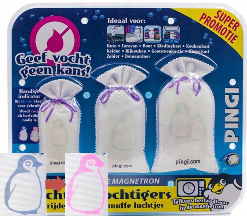 Odvlhčovač vzduchu - Pingi opakovane použiteľný domáci absorbér vlhkosti 450g