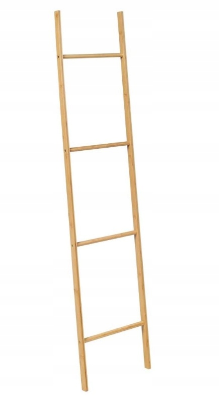 Polička do kúpelne - Rebrík, knižnica, polica, vešiak z BAMBOO 160cmx35cm