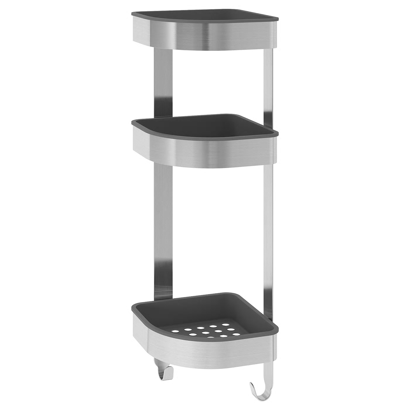 Polička do kúpelne - IKEA BROGRUND Rohová nástenná polica 19x58 cm