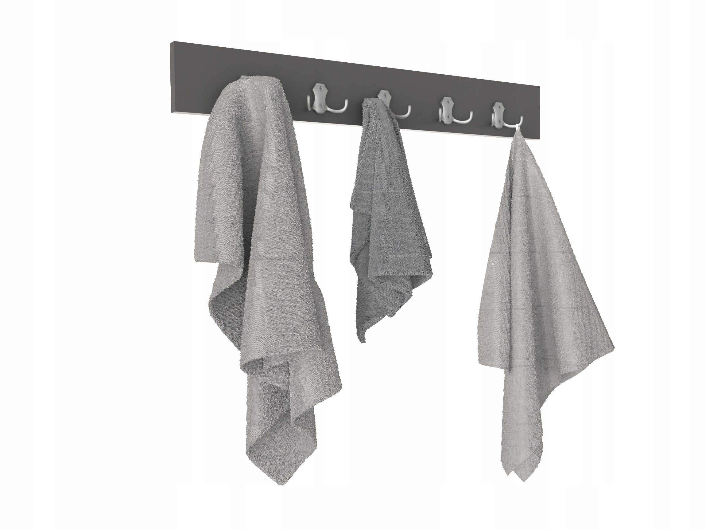 Vešiak - GRAPHITE nástenný vešiak na uteráky 70cm