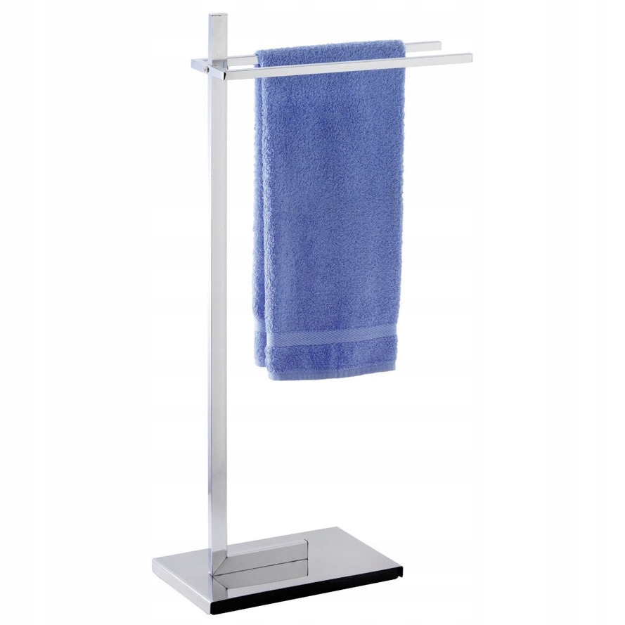 Vešiak - KÚPEĽŇOVÝ STOJAN NA RUČNÍKY ČIERNE QUADRO WENKO