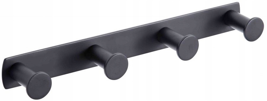 Vešiak - Stella Accessories Black Wide strip - 4 háčiky