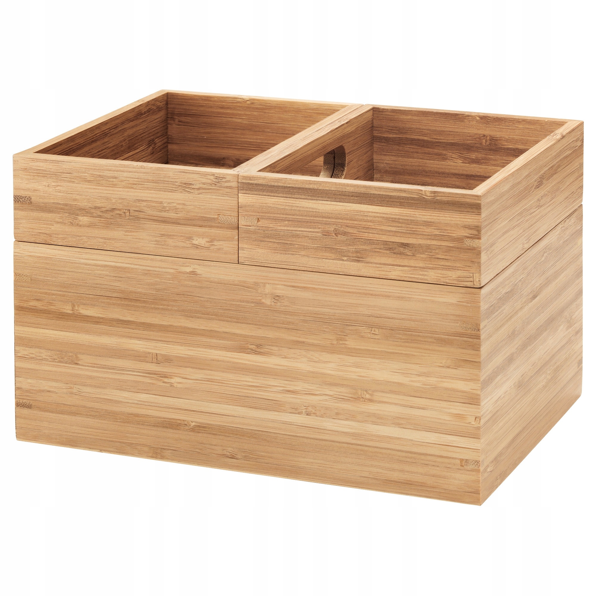 Kupelňový set doplnkov - Krabica IKEA DRAGAN, 3 ks, bambus