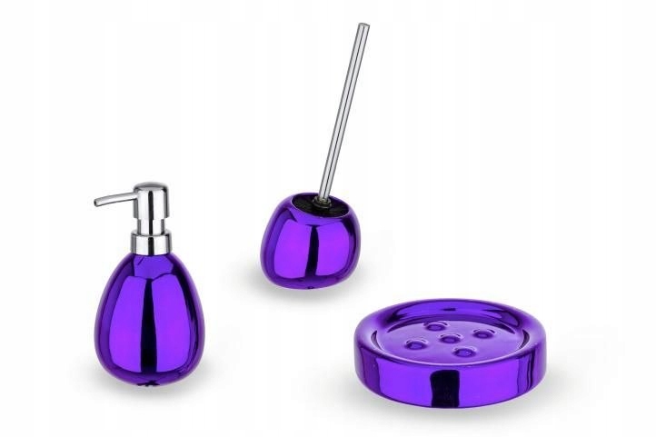 Kupelňový set doplnkov - Kúpeľňová súprava WENKO - Polaris Purple Metallic