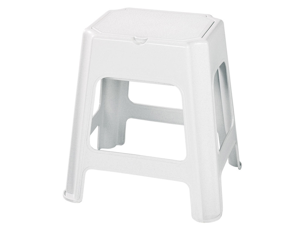 Kupelňový set doplnkov - STOLICA + CLIPBOARD BIELY 90902