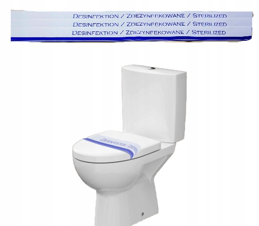 Kupelňový set doplnkov - Páska na WC sedadlo vydezinfikovala 500 kusov pre hotel