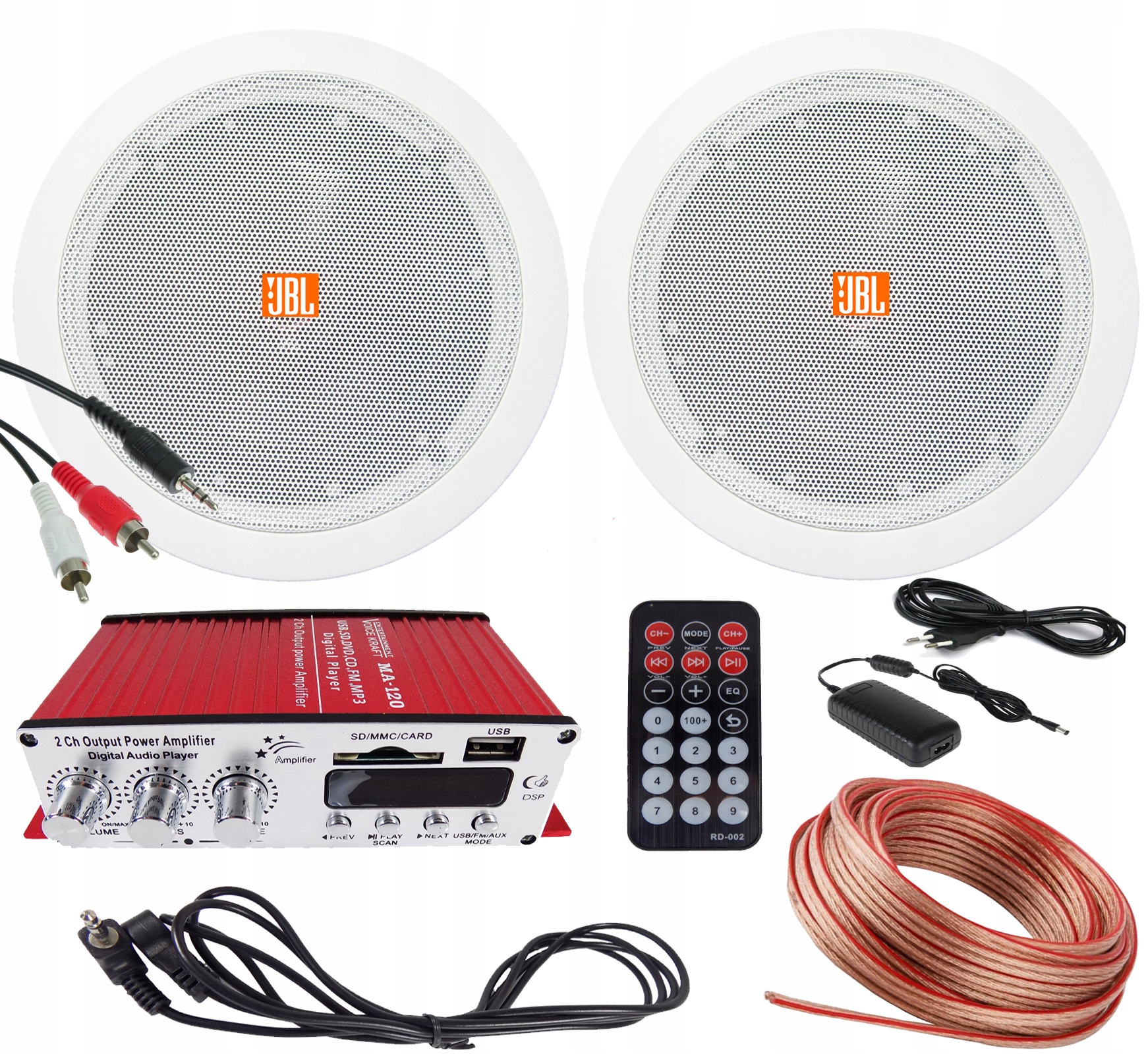 Kupelňový set doplnkov - STROPNÝ ZVUKOVÝ SYSTÉM JBL 13 cm RÁDIOVÁ KÚPEĽŇA