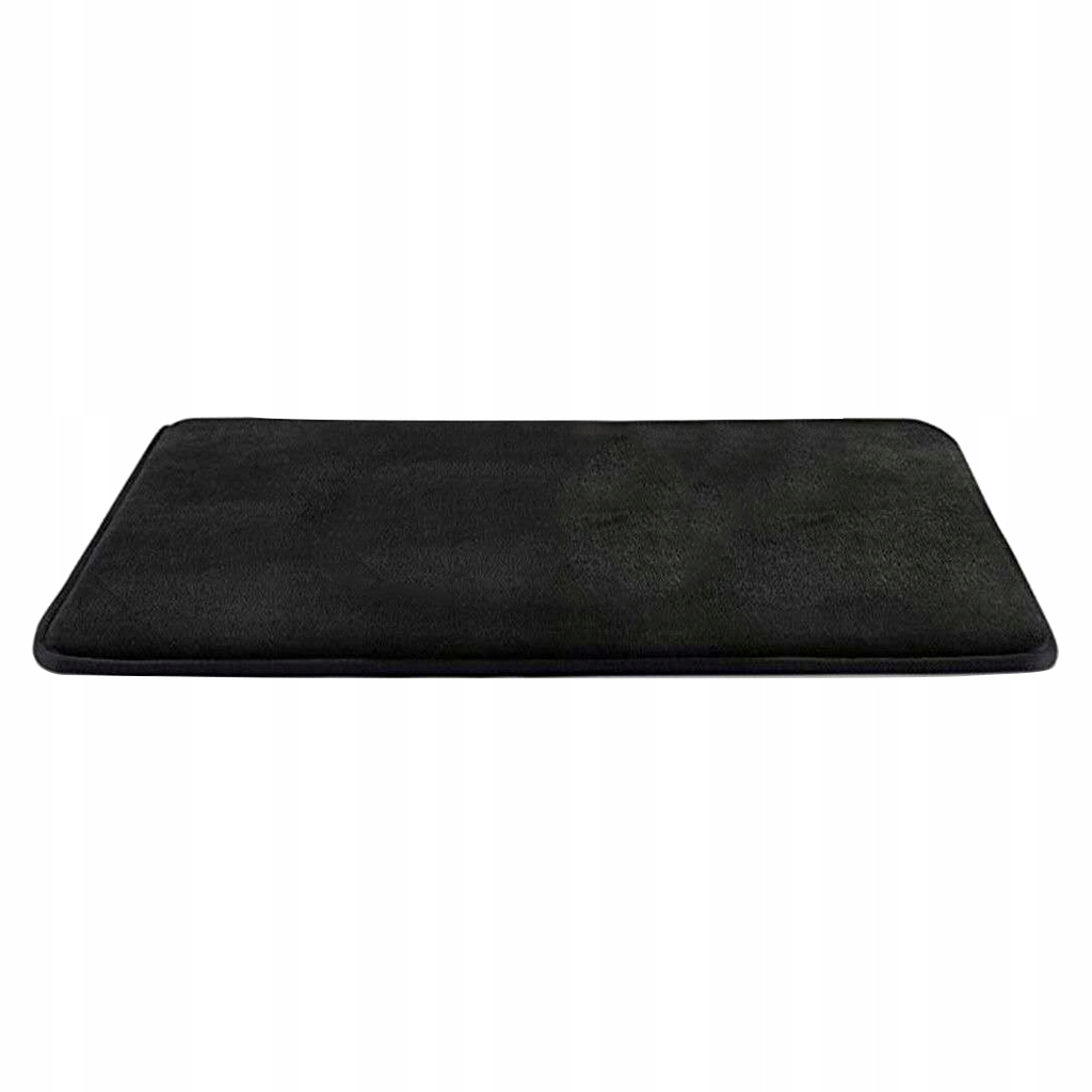 Kupelňový set doplnkov - Kúpeľňový koberec z pamäťovej peny - čierny 50x80cm