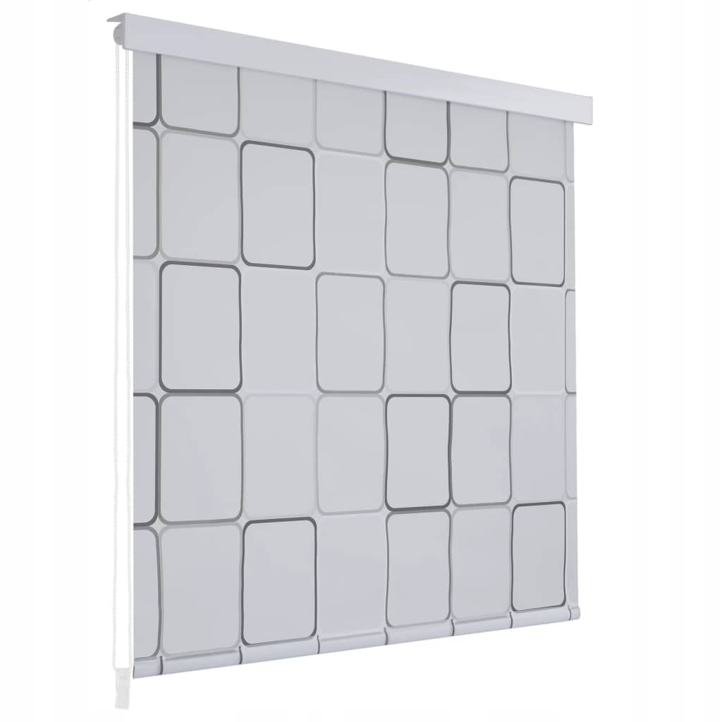 Kupelňový set doplnkov - Sprchová roleta 80 x 240 cm, štvorcový vzor VX