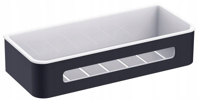 Kupelňový set doplnkov - Košík na príslušenstvo Stella 29x12x5,5 čierna mat