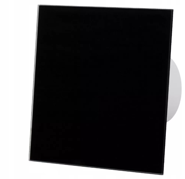 Kupelňový ventilátor - VENKOVÝ SKLENENÝ PANEL ČIERNY LESK dRim