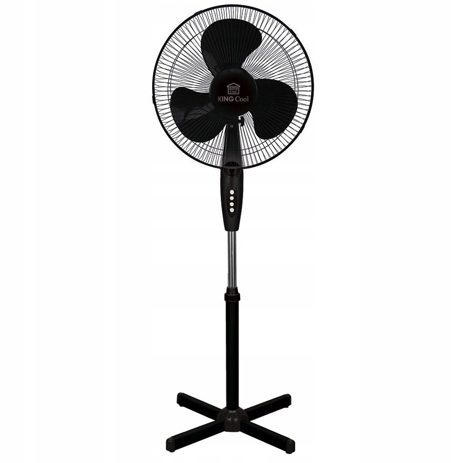 Kupelňový ventilátor - Stojací ventilátor čierny KING 40W 40cm