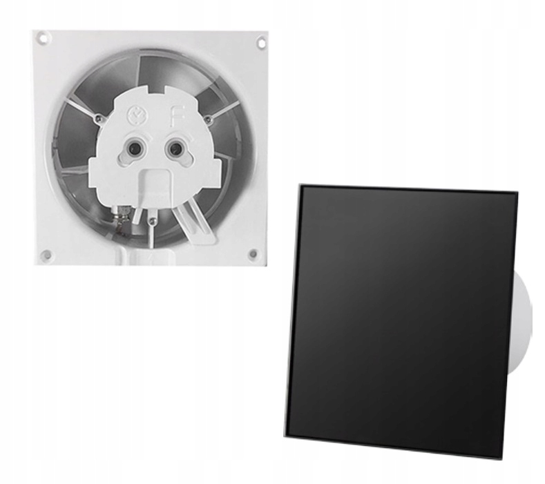 Kupelňový ventilátor - ČASOVAČ VENTILÁTORA 100 KÚPEĽŇOV ČIERNY LESK dRim