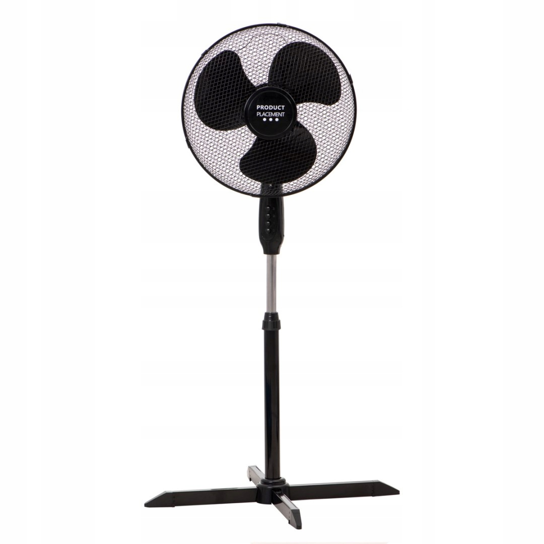 Kupelňový ventilátor - Stojací ventilátor tichý ventilátor čierny 40cm 45W