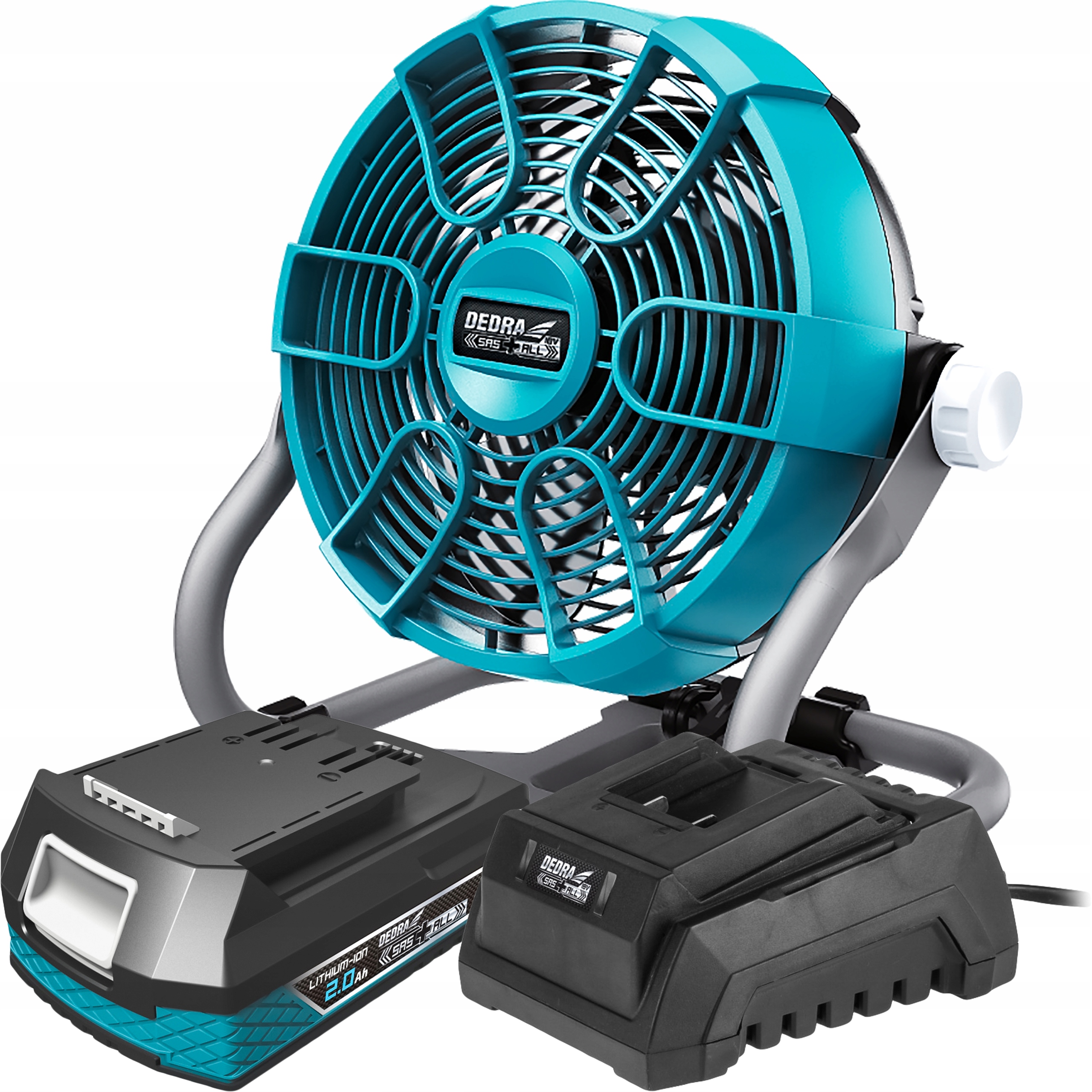 Kupelňový ventilátor - BEZDRÁTOVÝ VENTILÁTOR AKU 18V 2Ah DEDRA