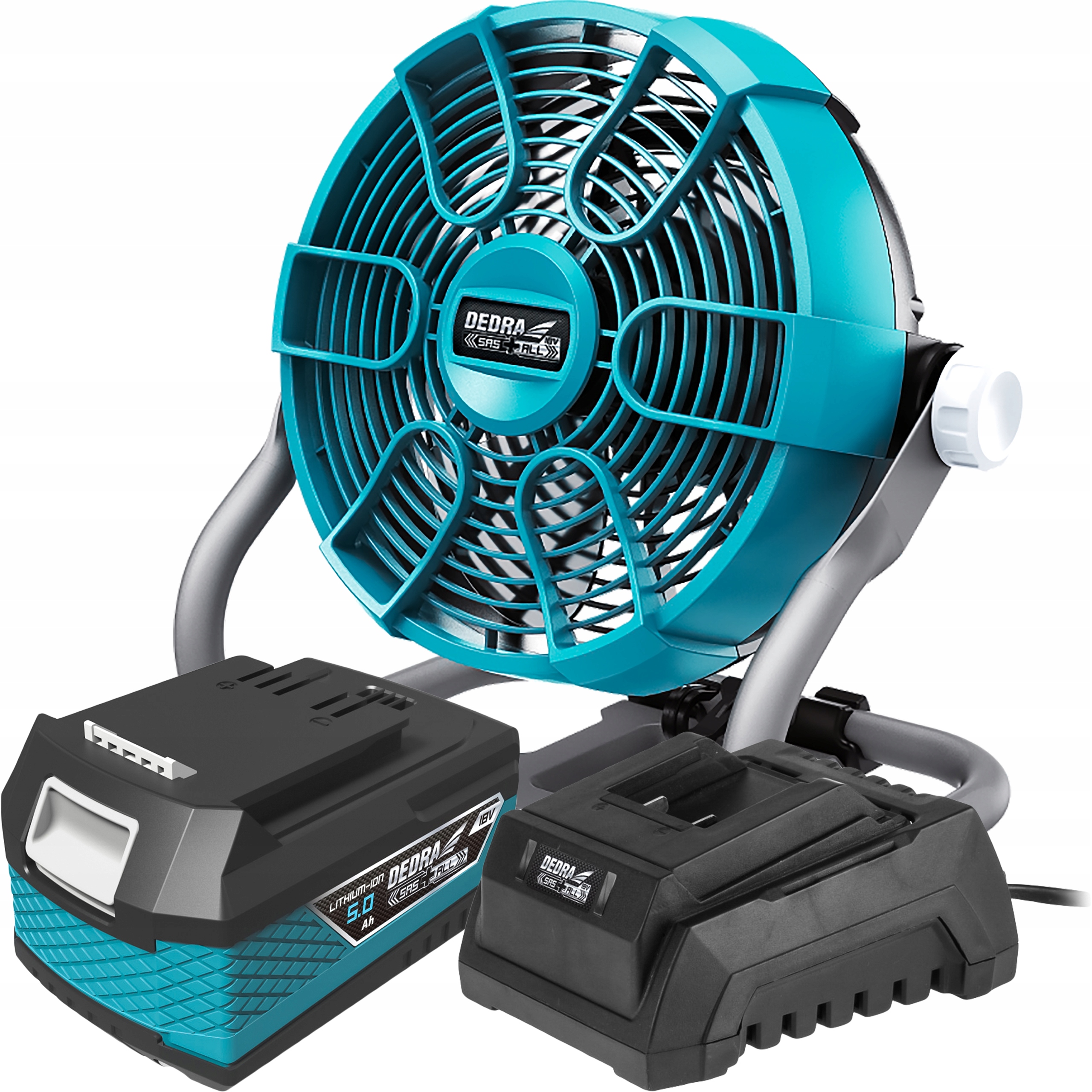 Kupelňový ventilátor - BEZDRÁTOVÝ VENTILÁTOR AKU 18V 5Ah DEDRA