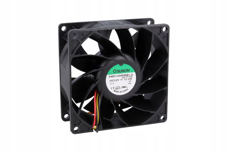 Kupelňový ventilátor - SUNON DC BLOWER 12V VENTILÁTOR 92x92x38mm 204m3 / h