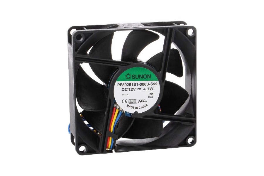 Kupelňový ventilátor - SUNON DC KULOVÝ VENTILÁTOR 12V 80x80x25mm 102m3 / h