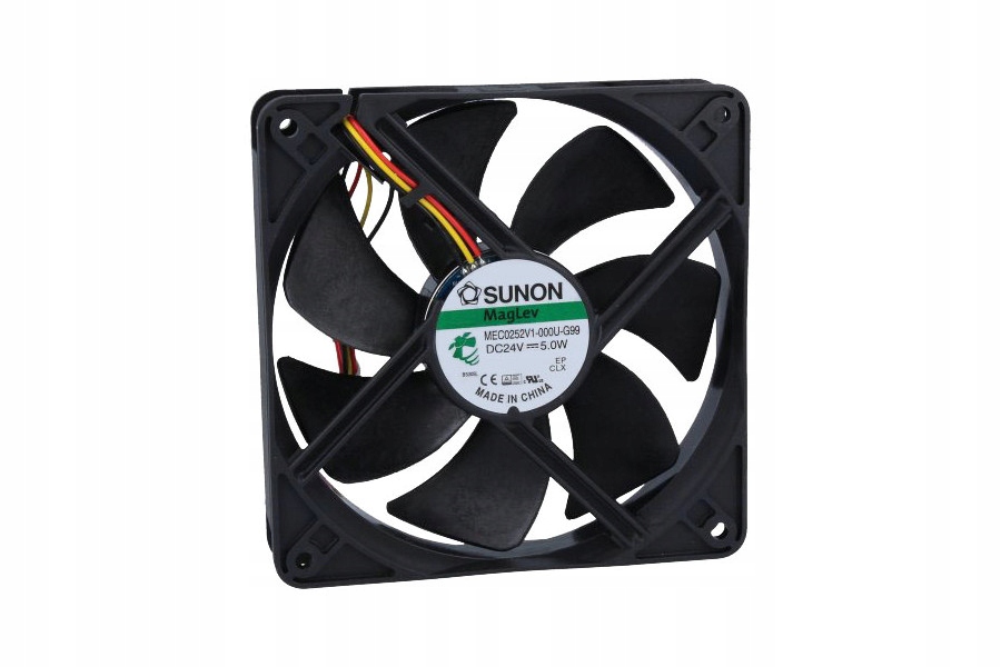 Kupelňový ventilátor - SUNON DC VAPO 24V VENTILÁTOR 120x120mm 183,83m3 / h