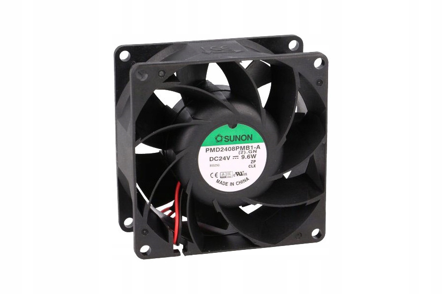 Kupelňový ventilátor - SUNON DC KULOVÝ VENTILÁTOR 24V 80x80x38mm 143m3 / h